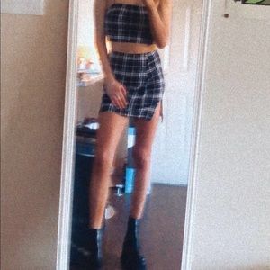SHEIN Skirts - SHEIN matching plaid crop top and skirt set!!!💗✨✨ SHEIN Skirts - SHEIN matching plaid crop top and skirt set!!!💗✨✨